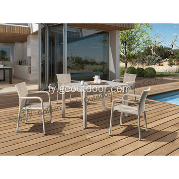 Outdoor Wicker Dining 5-stik set